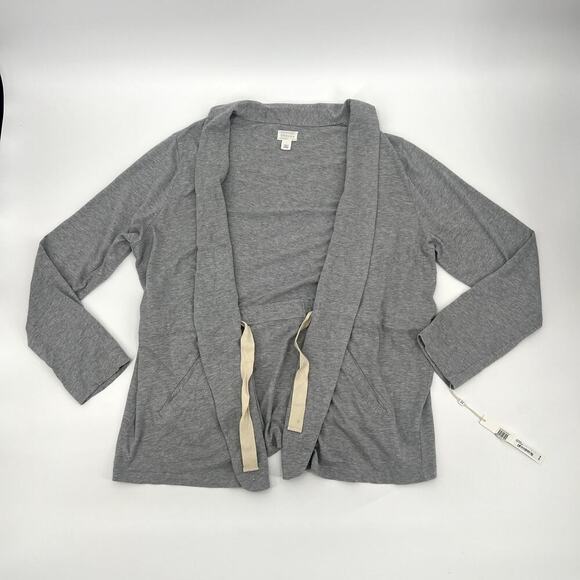 NWT Caslon Women's Open Cinch Waist Grey Wrap Size Large - Picture 5 of 10